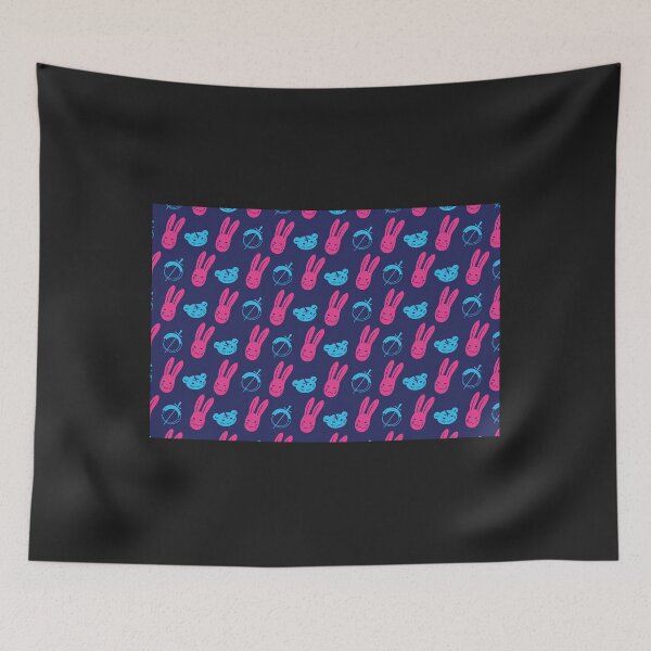 Aperçu de l'œuvre Tigre et lapin (rose) Masque taille M/L créée et vendue par marcipattysk1i.