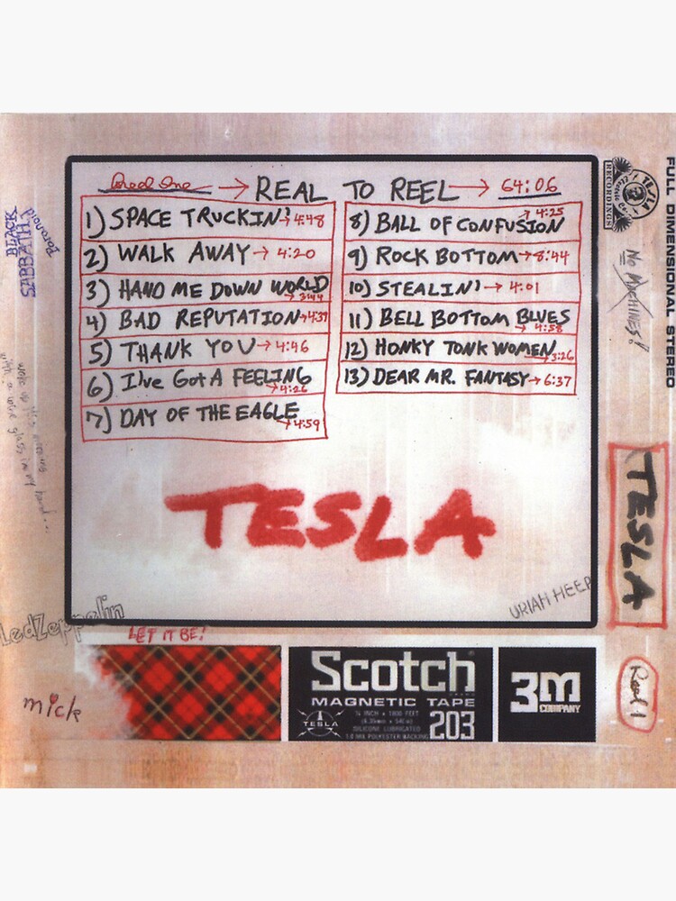 Tesla real to reel reel 1 Sticker for Sale by StaceyMladic