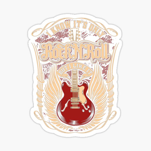 guitar rock roll Sticker