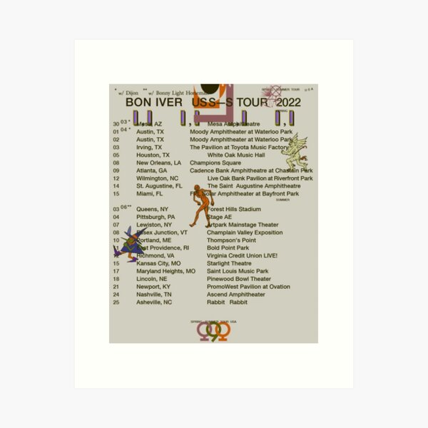 Item preview, bon iver uss tour 2022 designed and sold by lehmannneubauer.