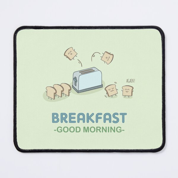 Item preview, Jumping Toasts Breakfast Good Morning designed and sold by MrBoneDesign.