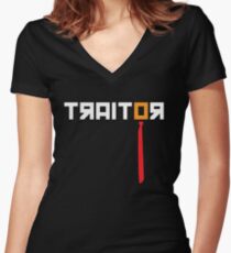 Traitor - Anti Trump Women's Fitted V-Neck T-Shirt