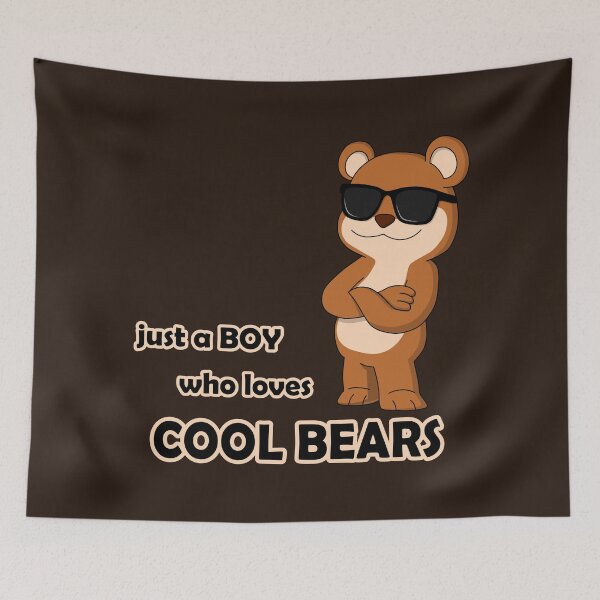 Item preview, Just a boy who loves cool bears - Funny teddy with sunglasses designed and sold by GiborDesign.