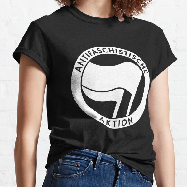 Vista previa del artículo con la obra «LOGOTIPO ANTIFA WEISSES», diseñado y vendido por Aussenseiters.