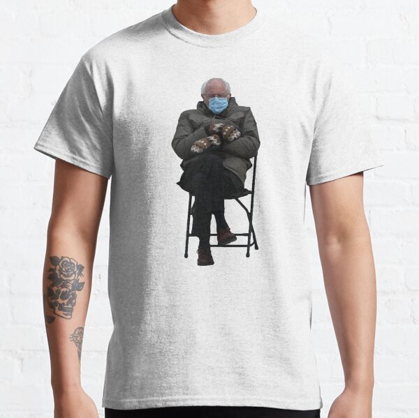 Vista previa del artículo con la obra «Bernie Sanders _quot_Ich saß nur da und versuchte mich warm zu halten._quot_», diseñado y vendido por Aussenseiters.