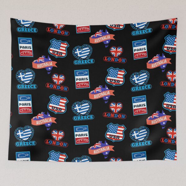 Item preview, Five Countries Flag Traveling designed and sold by ZimbomDesigner.