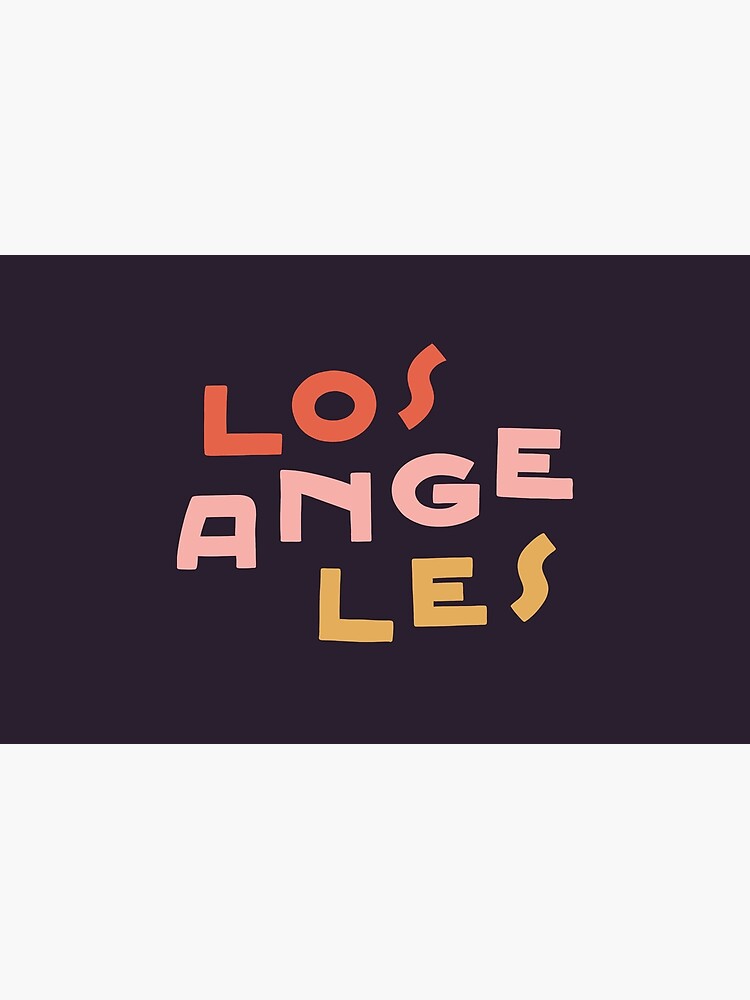 Los Angeles Hand Lettered Retro Art by mollyst