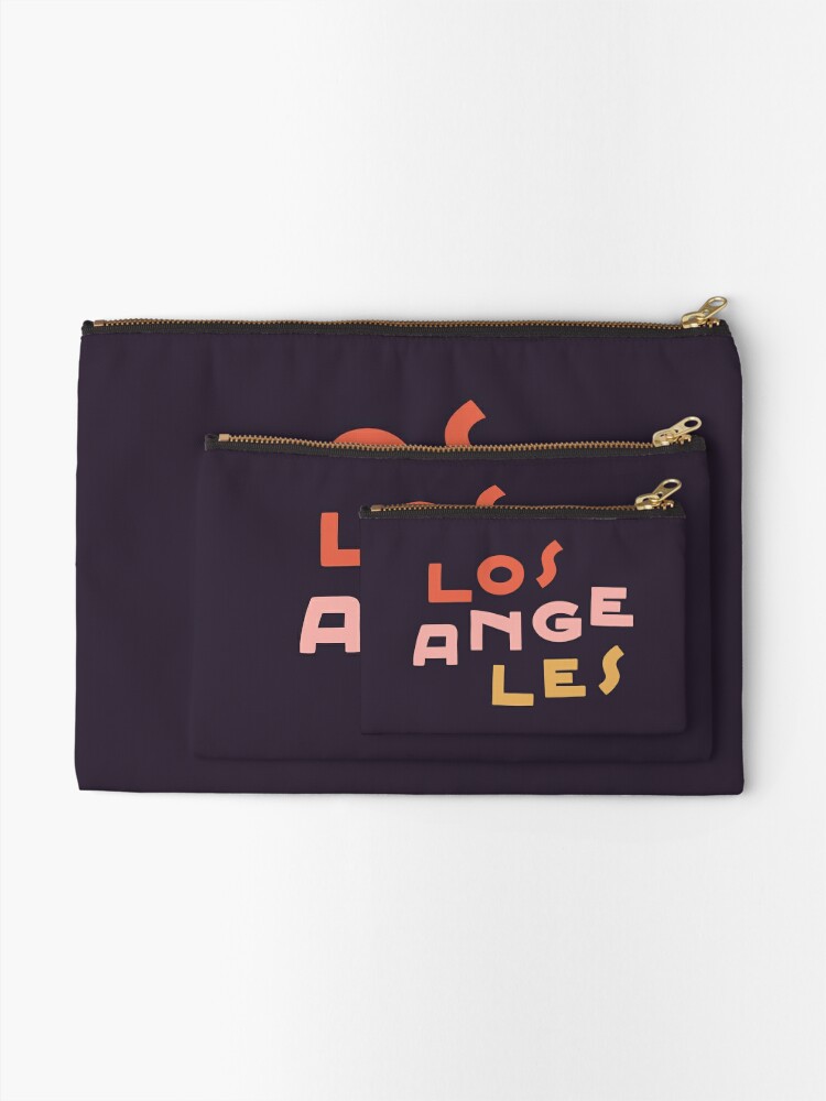 Alternate view of Los Angeles Hand Lettered Retro Art Zipper Pouch