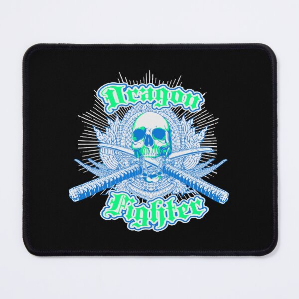 Item preview, Dragon Fighter - skull and two crossed katanas designed and sold by SoladoKinoto.