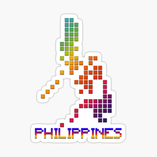 Philippines Map Pixel Sticker By Yabuclothing Redbubble