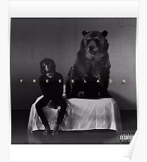 6 schwarz Poster