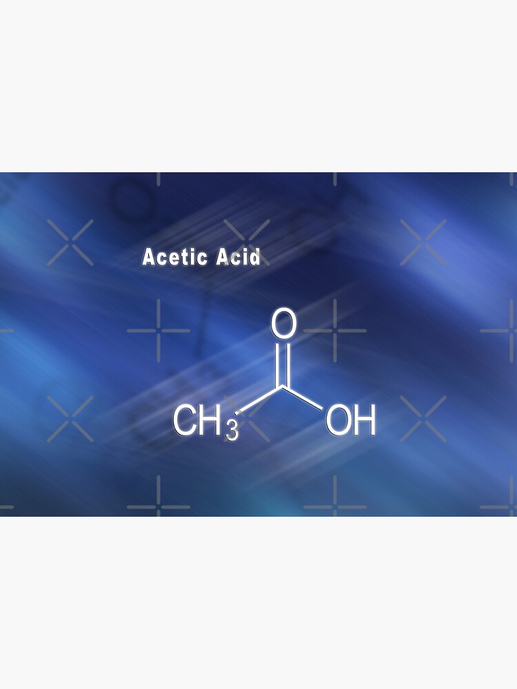 Disover Acetic Acid, Structural chemical formula Premium Matte Vertical Poster