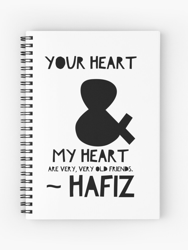 Hafiz Sufi Gedicht Zitat Herz Freunde Spiralblock Von Sufee Redbubble