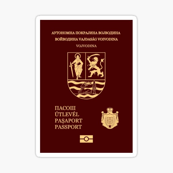 Vojvodina Passport Sticker By Hakvs Redbubble 7534