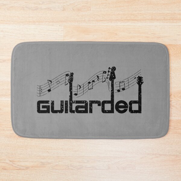 Item preview, Guitarded (black) guitar headstock typography designed and sold by SolidEarthArt.