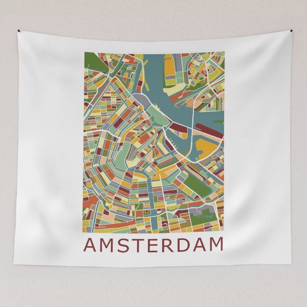Item preview, Minimalist Amsterdam City Map designed and sold by kbracey-meraki.
