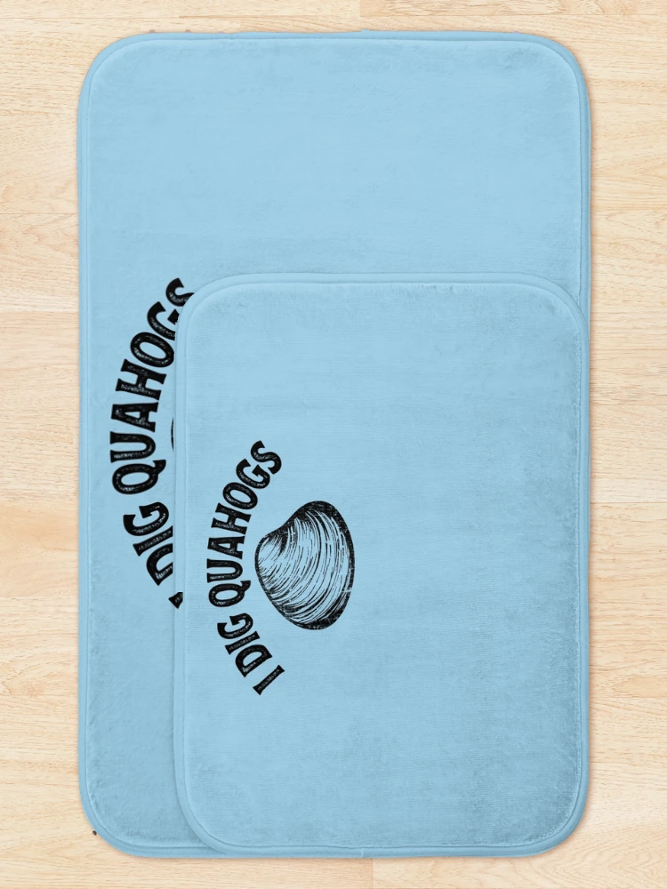 Thumbnail 5 of 6, Bath Mat, I Dig  Quahogs Shellfish Digging Raking Shirt  Sticker designed and sold by ArianMusliu.