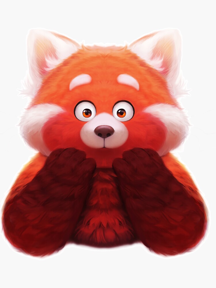 "Red panda, turning red " Sticker by KingFamilyTee02 Redbubble