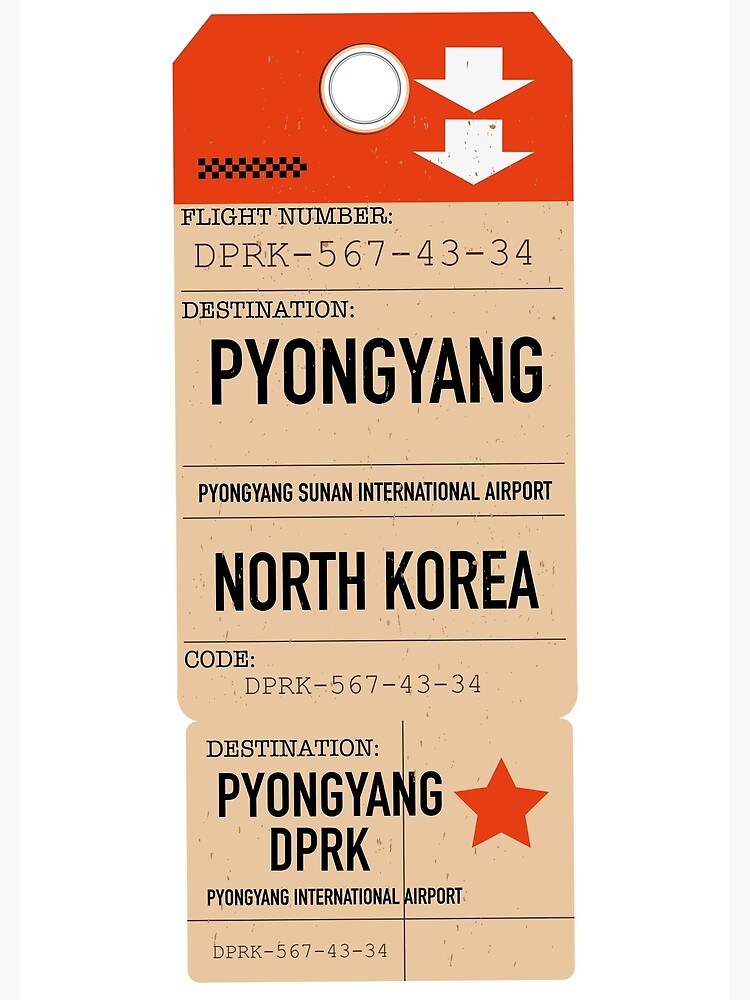 "North Korea Pyongyang Travel ticket" Poster for Sale by vectorwebstore