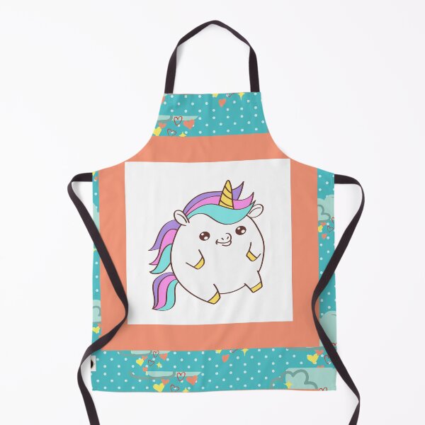 Item preview, Chubby Unicorn ~ Turquoise polkadot design. designed and sold by ForscarlettPub.