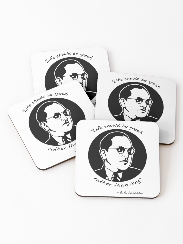 Thumbnail 1 of 5, Coasters (Set of 4), B. R. Ambedkar designed and sold by KaeKason.
