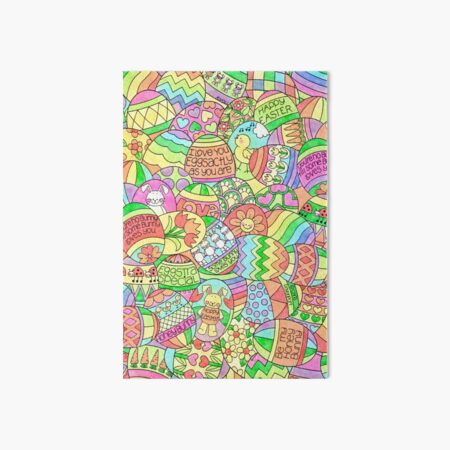 Eggstra Special Rainbow Eggs Art Board Print