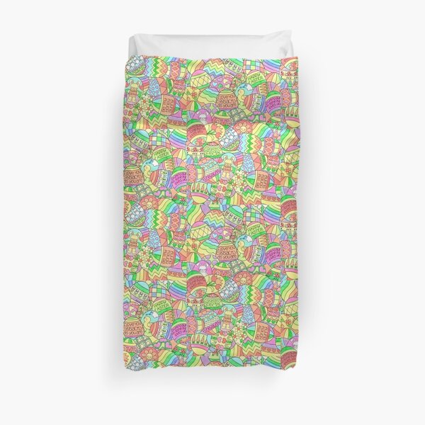 Eggstra Special Rainbow Eggs Duvet Cover