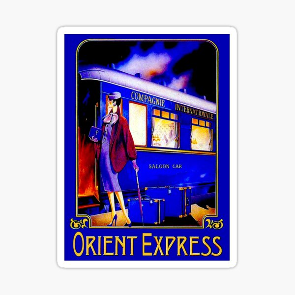 ORIENT EXPRESS: Vintage Train Passenger Travel Print Sticker