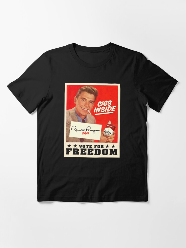 Buy-Shirt-Old-Row-Cigs-Inside-Reagan-Vote-for-Freedom-Comfort-Color-Pocket-T-Shirt  Essential T-Shirt for Sale by DalpiazAmerie