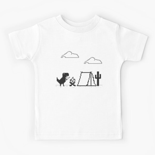 Offline Chrome T-Rex Game Kids T-Shirt for Sale by NikkiMouse82