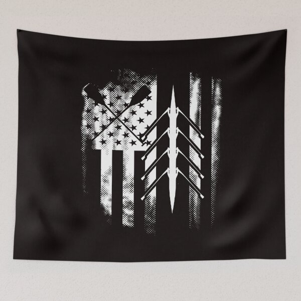 Item preview, Rowing US American Flag Rowboat Water Sports Sculling Oars designed and sold by TomGiantDesigns.