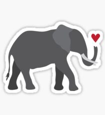 Elephant love Sticker