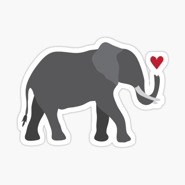 Elephant love Sticker