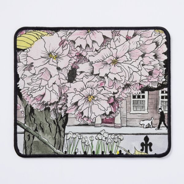 Item preview, Through the Cherry Blossom Bury St Edmunds Watercolour and ink painting. designed and sold by Tom Crittenden.