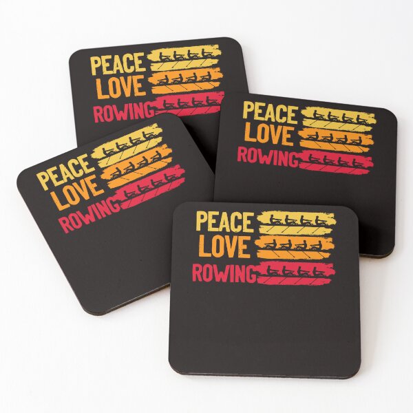 Item preview, Peace Love Rowing Rowboat Water Sports Sculling Paddling designed and sold by TomGiantDesigns.