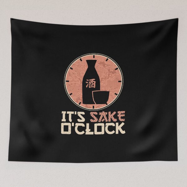 Item preview, Japanese Sake O'Clock Funny Rice Wine designed and sold by StrongShirts.
