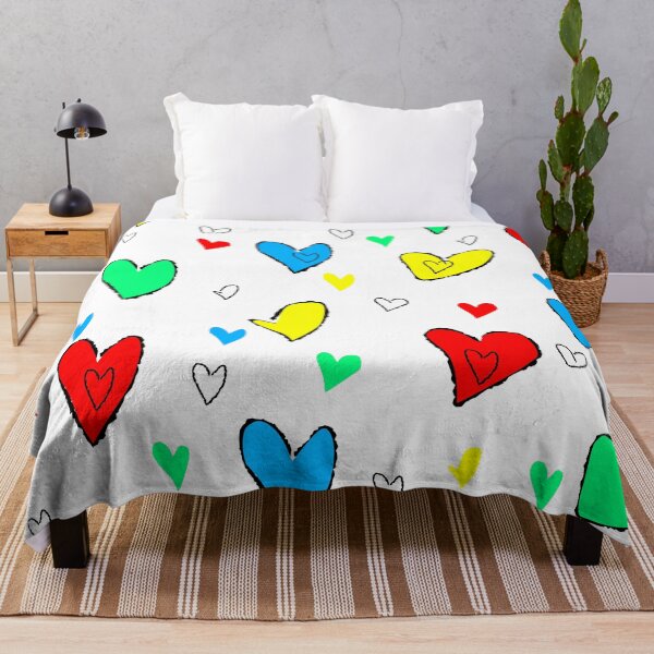 Item preview, Multicolored hearts pattern designed and sold by ReflectedCrafts.