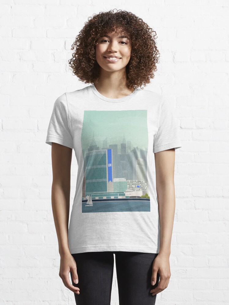 Vista alternativa de Camiseta esencial Sede de las Naciones Unidas