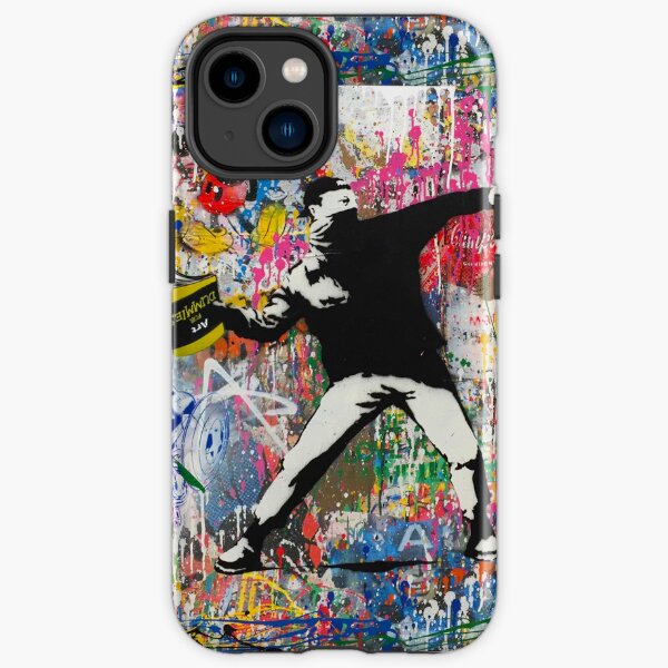 Lanceur de livres Pop Art Graffiti Mashup Banksy Coque antichoc iPhone