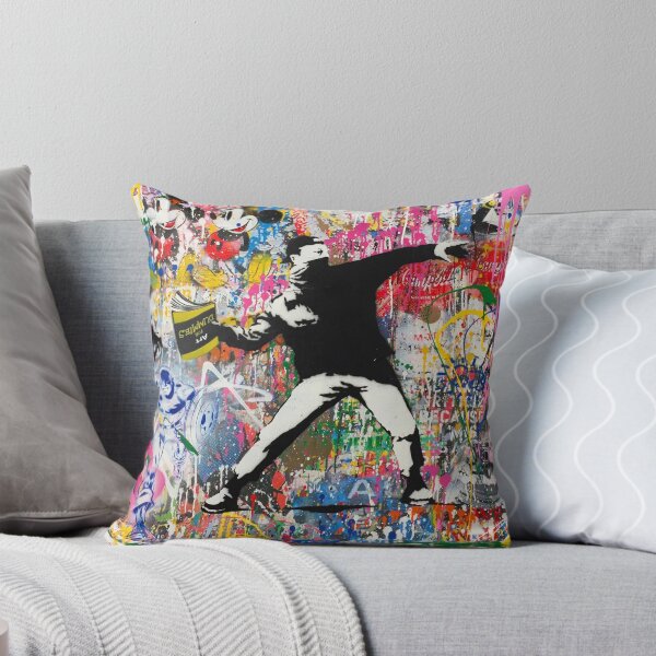 Item preview, Book Thrower Pop Art Graffiti Mashup Banksy designed and sold by WE-ARE-BANKSY.