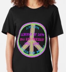 Summer of Love Anniversary by IdeaJones Slim Fit T-Shirt
