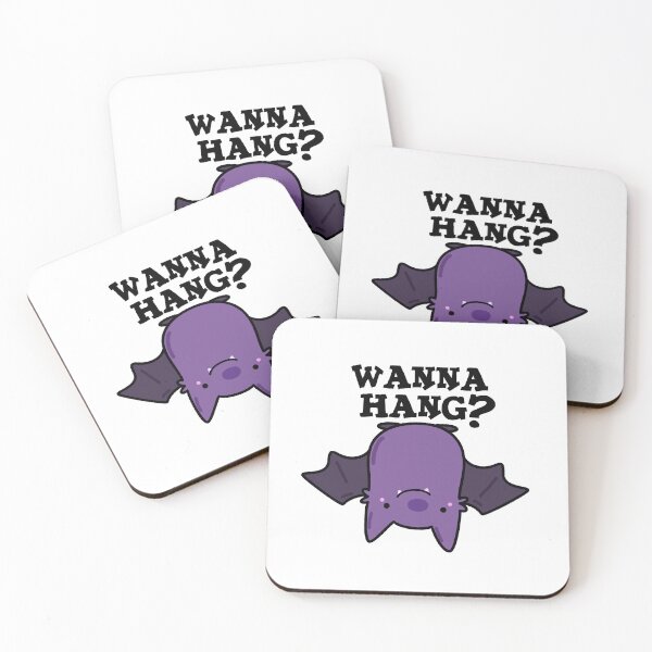 Item preview, Wanna Hang Funny Animal Bat Puns  designed and sold by punnybone.