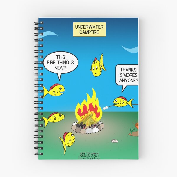 Artikelvorschau, Unterwasser Lagerfeuer entworfen und verkauft von Out to Lunch Cartoons and More.