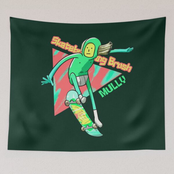 Item preview, Mully Skateboarding Brush Fan art     designed and sold by GoodAtInternett.