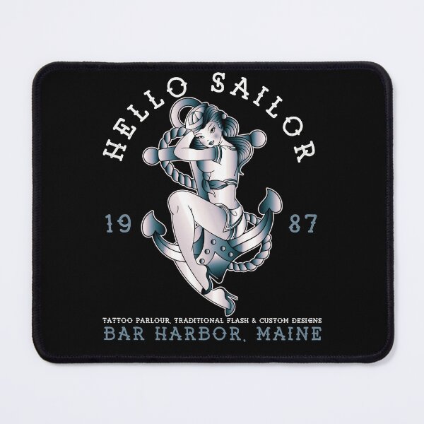 Item preview, Hello Sailor, Old School Nautical, Pinup Girl Tattoo Design, Anchor designed and sold by Proverbial Wisdom Design.