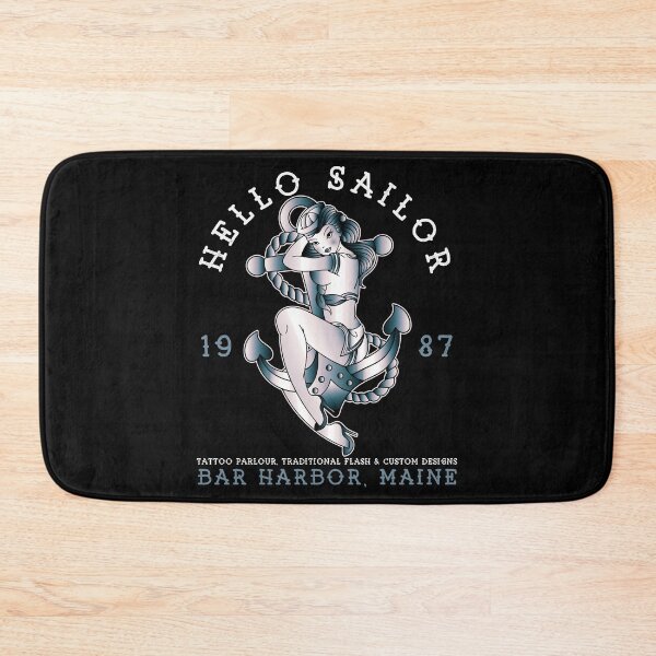 Item preview, Hello Sailor, Old School Nautical, Pinup Girl Tattoo Design, Anchor designed and sold by Proverbial Wisdom Design.