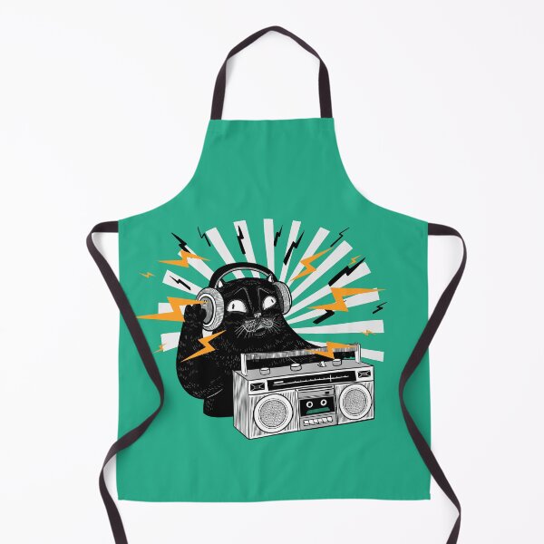 Item preview, Kitty Cat Lightning Of Cute Black Cat Listening To Music, For Cat Lovers designed and sold by haRexia.