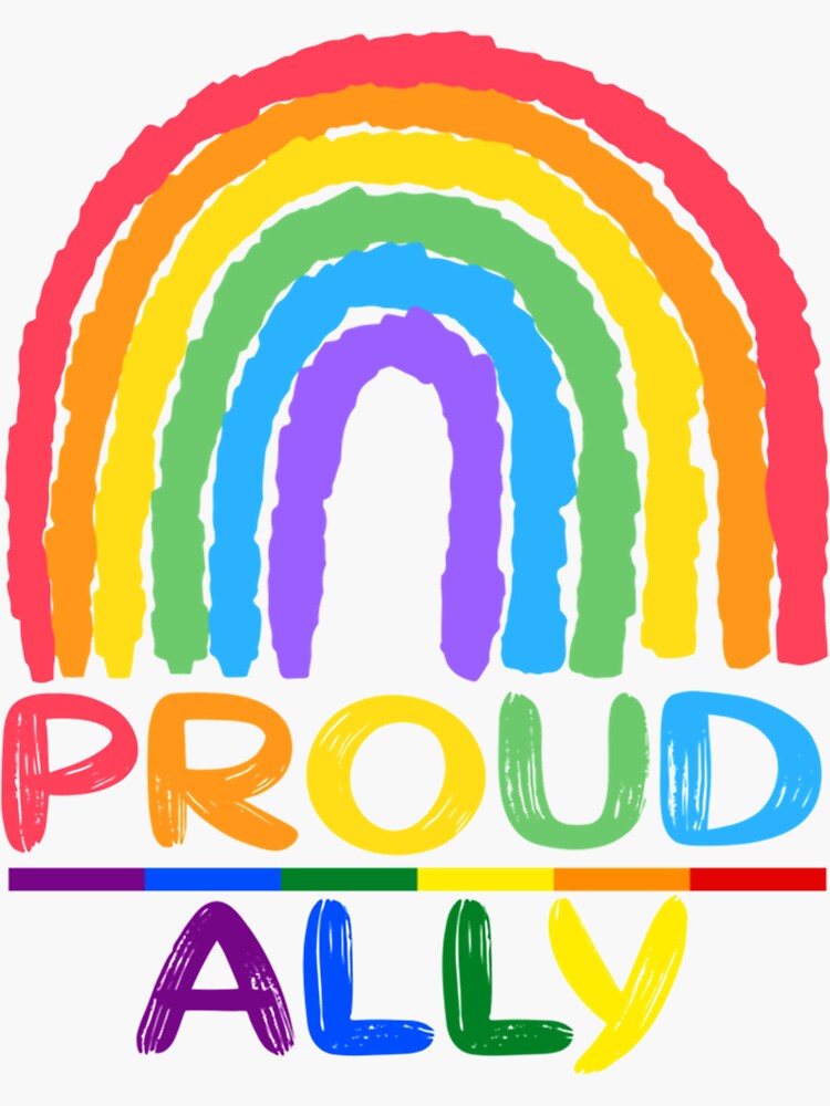 Proud Ally Lgbt Rainbow Gay Lgbt Pride Month Sticker For Sale By Jennyfermarvin Redbubble 8361