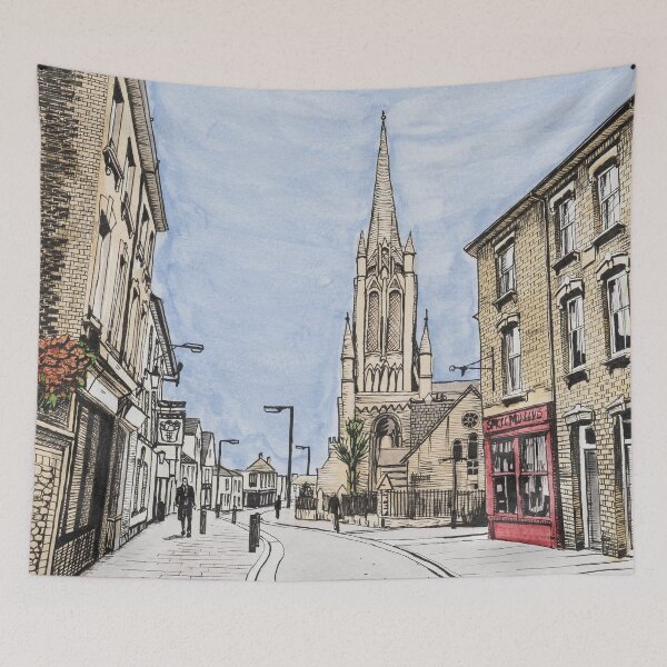Item preview, St Johns Street Bury St Edmunds Watercolour Painting designed and sold by Tom Crittenden.