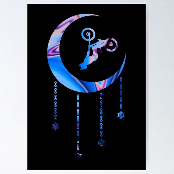 Artikelvorschau, MTB Moon Backflip in Blue Marble entworfen und verkauft von artOfCal013.